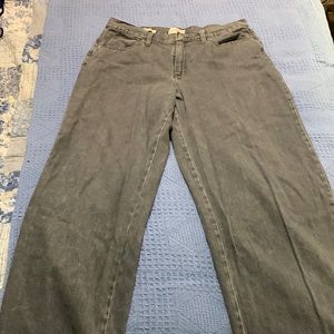 Grey Wide Leg Jeans